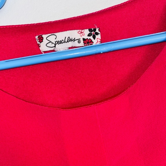 Speechless blouse dress pink top and striped skirt - Picture 3 of 5